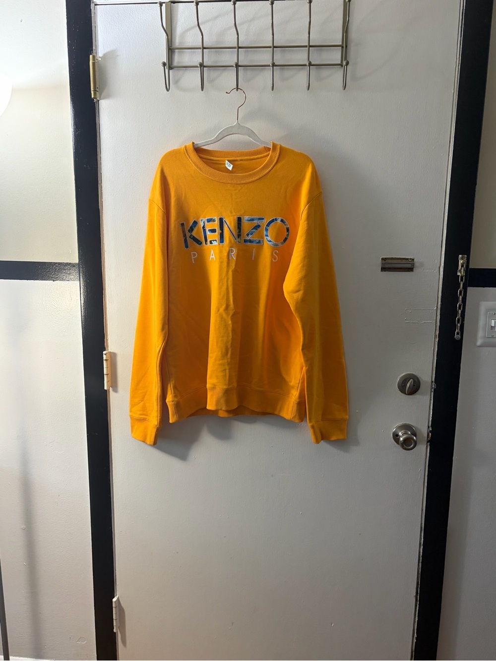 Kenzo Paris Orange Crewneck Logo Sweatshirt